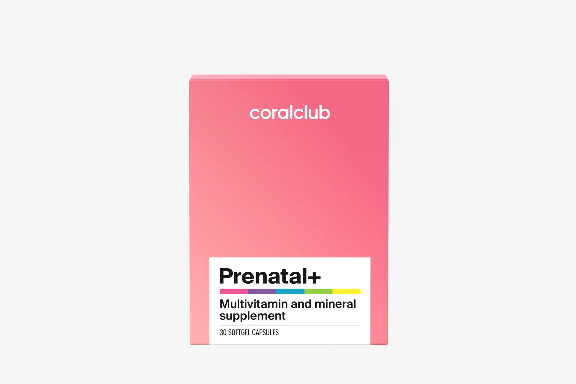 Упаковка витаминно-минерального комплекса Prenatal+ в эстетичном лайфстайл-окружении