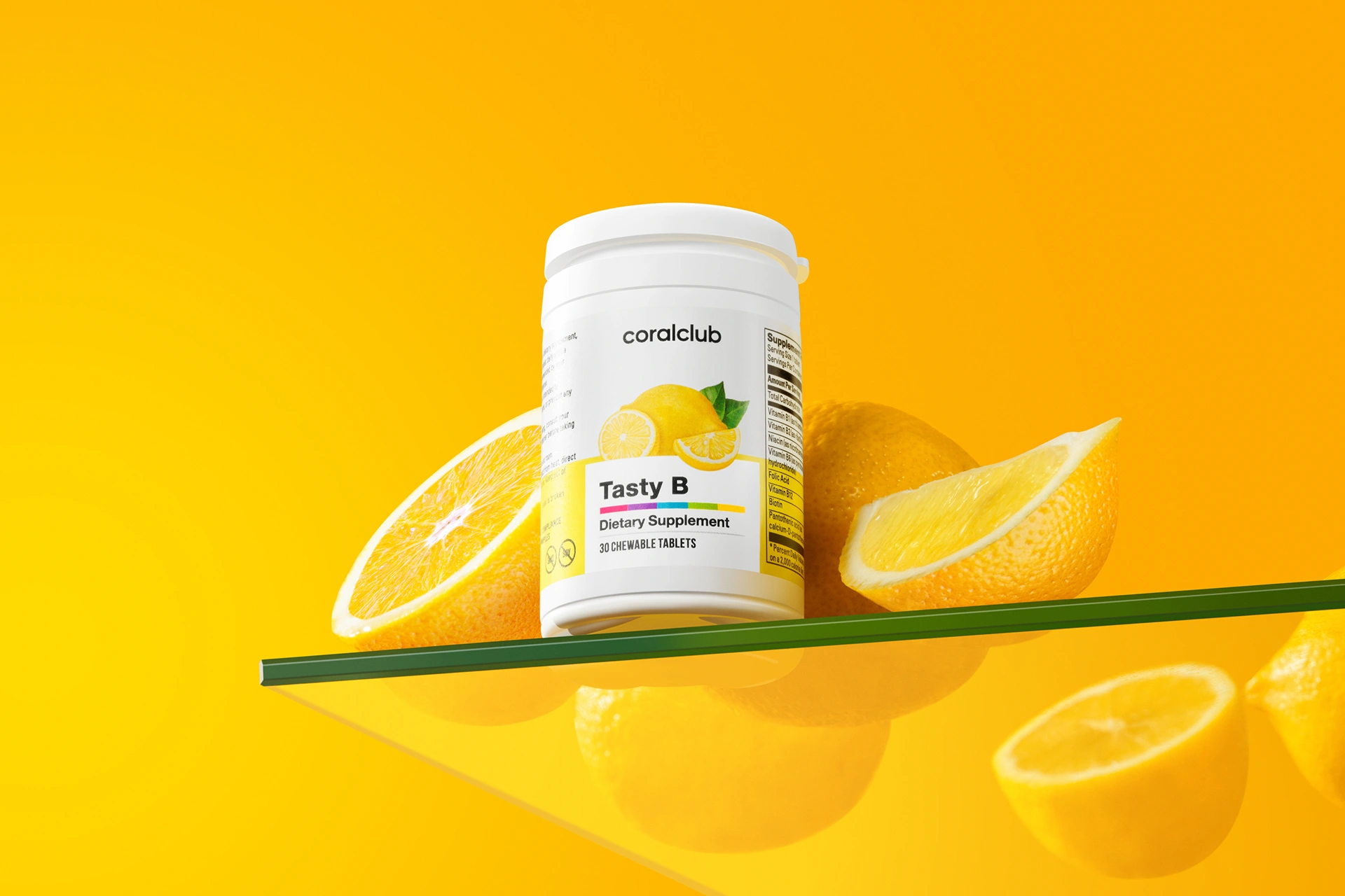 Упаковка комплекса Tasty B в лайфстайл-окружении на рабочем столе
